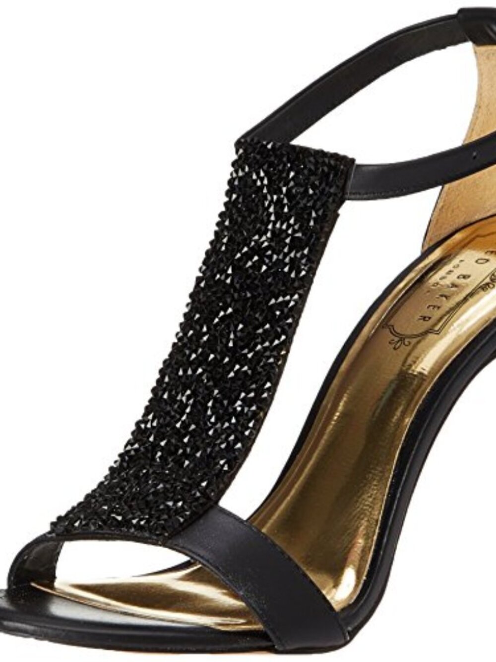 Ted Baker NAISS Crystal Embellished T-strap sandals Size 8.5